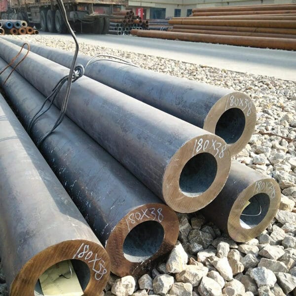 Q235b SS400 ASTM A53 EN S275JR polished surface hot rolled carbon straight seam welded round steel pipe - Imagen 2